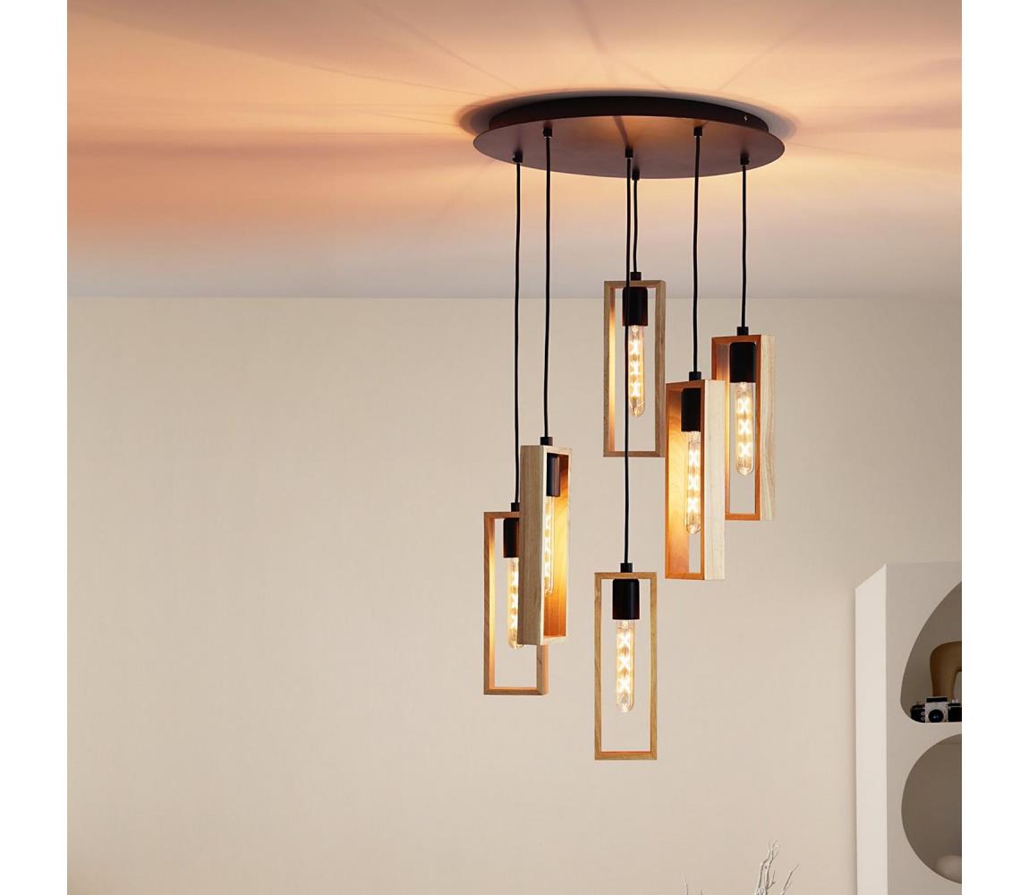Eglo 49549 - Lustră pe cablu LITLETON 6xE27/60W/230V