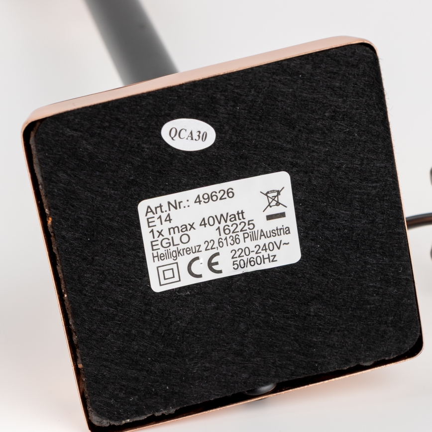 Eglo 49626 - Baza de lumina TRUNGLE 1xE14/40W/230V