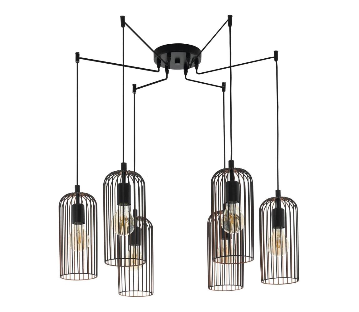 Eglo 49643 - Lustră pe cablu ROCCAMENA 6xE27/60W/230V