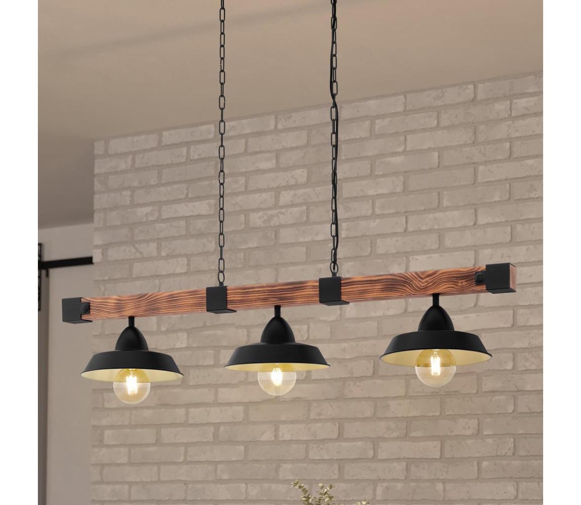 Eglo 49685 - Lustră pe lan? OLDBURY 3xE27/60W/230V