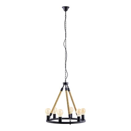 Eglo 49694 - Candelabru FINDLAY pe lanț, 6xE27/60W
