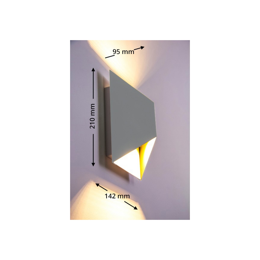 Eglo 54603 - Aplică perete exterior LED PREDAZZO 2xLED/2,5W/230V IP44