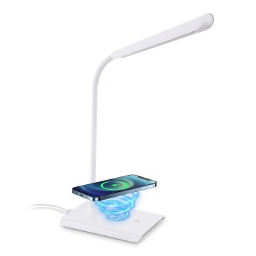 Eglo 55123 - Lampă de masă LED reglabilă cu încărcare wireless LED/5,5W/230V alb