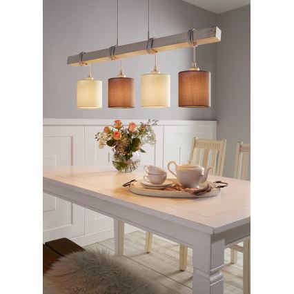 Eglo 55206 - LED candelabru suspendat pe cablu TOWNSHEND 4xE27/60W/230V