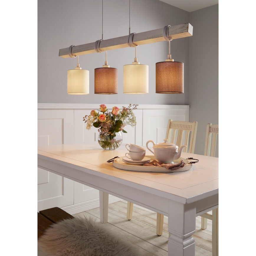 Eglo 55206 - LED candelabru suspendat pe cablu TOWNSHEND 4xE27/60W/230V