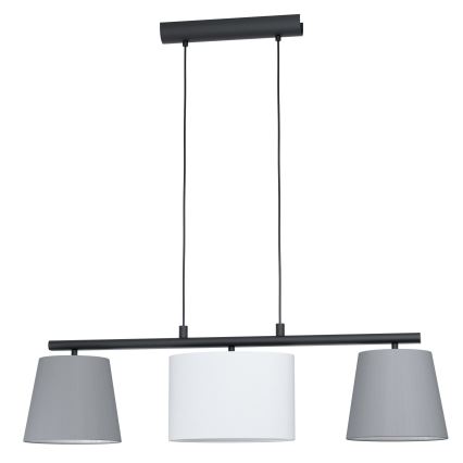 Eglo 55207 - Candelabru LED suspendat pe cablu ALMEIDA 3xE14/25W/230V gri