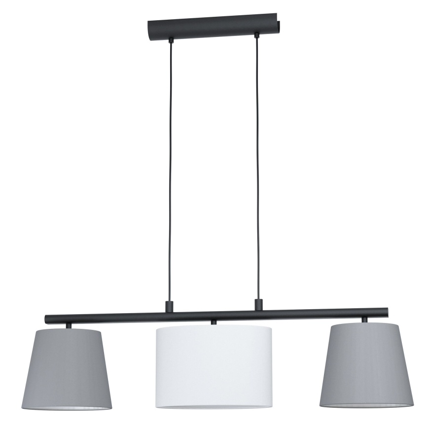 Eglo 55207 - Candelabru LED suspendat pe cablu ALMEIDA 3xE14/25W/230V gri