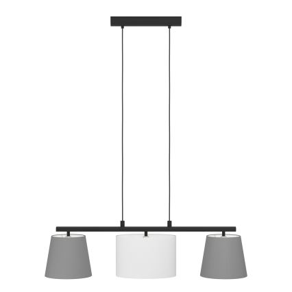 Eglo 55207 - Candelabru LED suspendat pe cablu ALMEIDA 3xE14/25W/230V gri