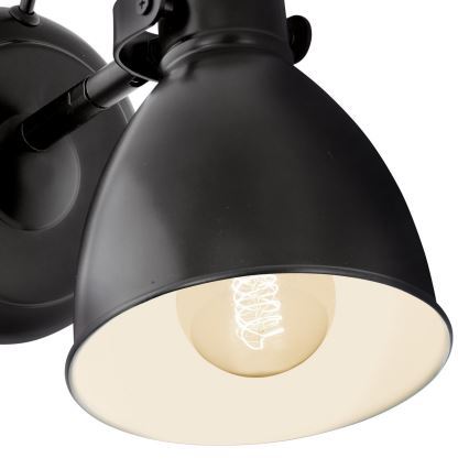 Eglo 55261 - Lampă de perete PRIDDY 1xE27/40W/230V neagră