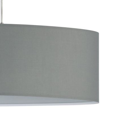 Eglo 55276 - Lampă suspendată pe cablu PASTERI 2xE27/60W/230V gri