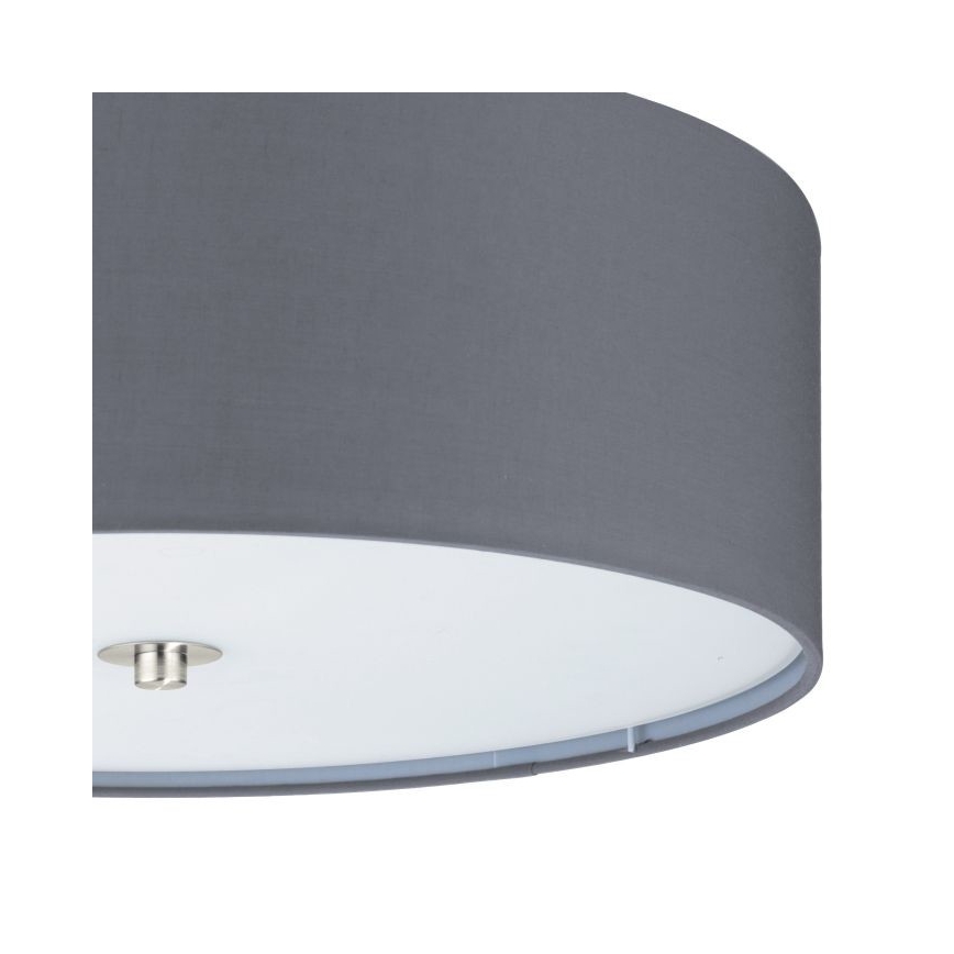 Eglo 55277 - Plafonieră PASTERI, 3 x E27, 25 W, 230 V, Ø 47,5 cm, gri