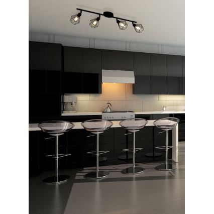 Eglo 55301 - Spot LED ZAPATA 4xG9/3W/230V negru