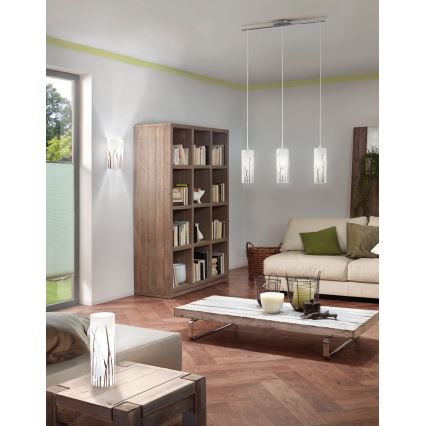 Eglo 55807 - Lampă de masă LED 1xE14/5,5W/230V alb/crom lucios