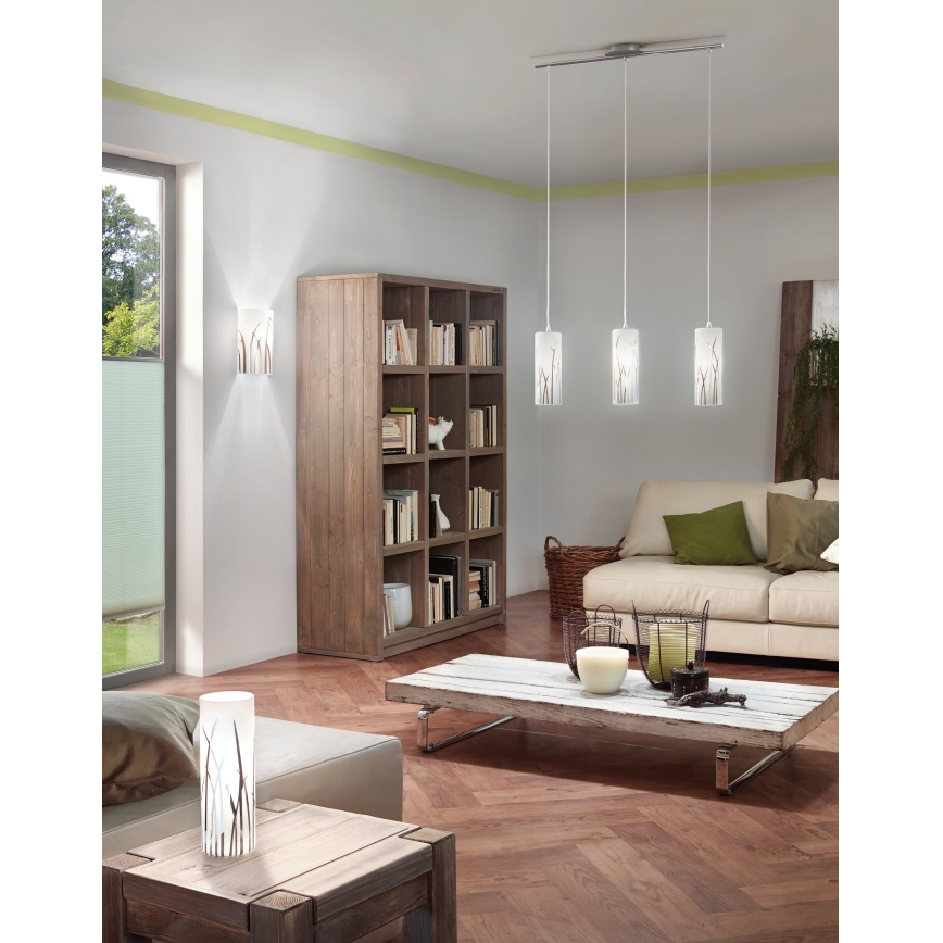 Eglo 55807 - Lampă de masă LED 1xE14/5,5W/230V alb/crom lucios