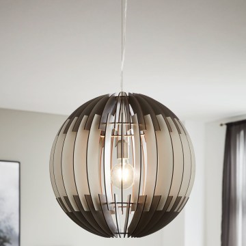 Eglo 63256 - Lustră suspendată OLMERO PRO, 1xE27/60W/230V, Ø 40 cm, gri/alb