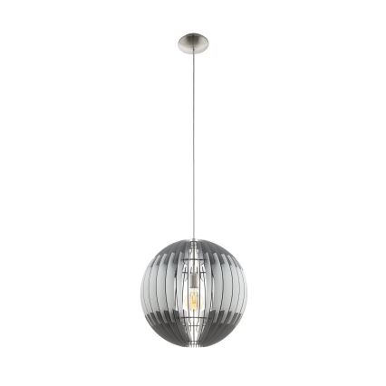 Eglo 63256 - Lustră suspendată OLMERO PRO, 1xE27/60W/230V, Ø 40 cm, gri/alb