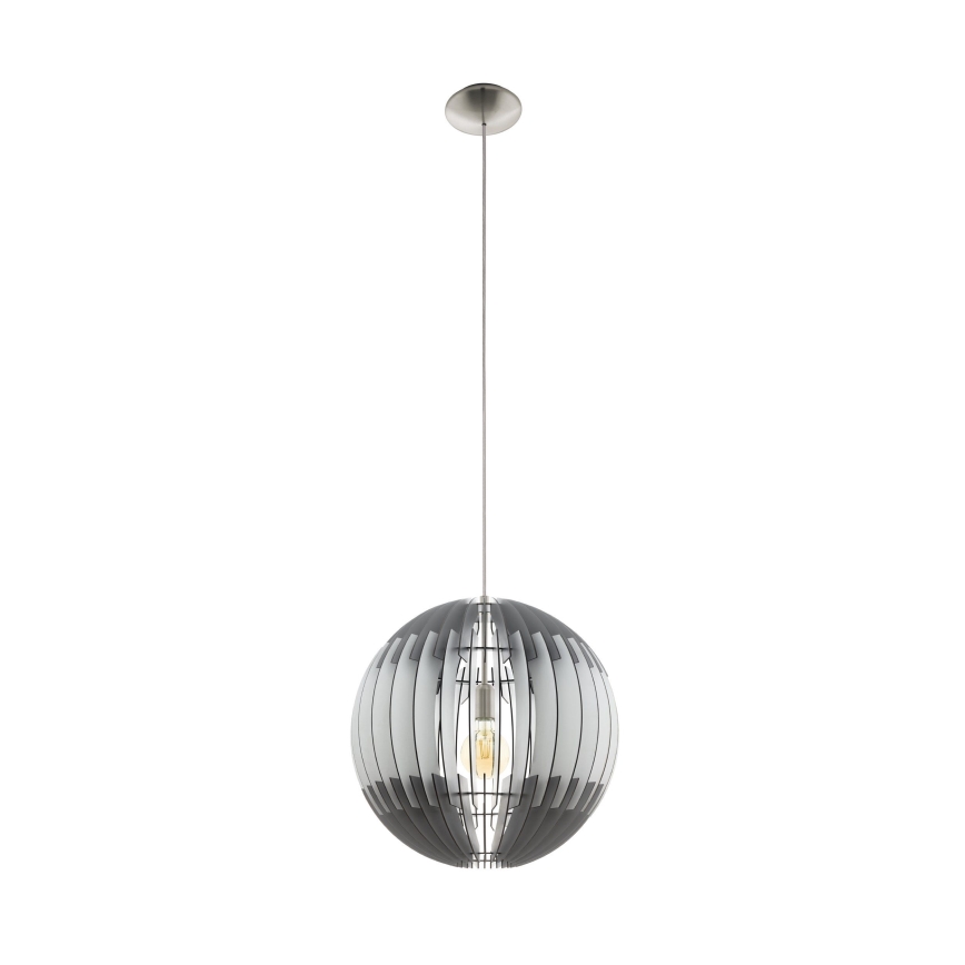 Eglo 63256 - Lustră suspendată OLMERO PRO, 1xE27/60W/230V, Ø 40 cm, gri/alb