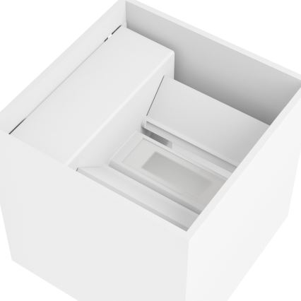 Eglo - Lampă de perete LED reîncărcabilă, dimmabilă, pentru exterior, cu senzor de mișcare și senzor de crepuscul, 2,2W/5V, IP44, alb