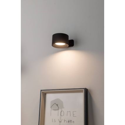 Eglo - Aplica de perete LED reîncărcabilă, reglabilă, cu control tactil, 5W/5V, 2700/4000/6500K, 2000 mAh, negru