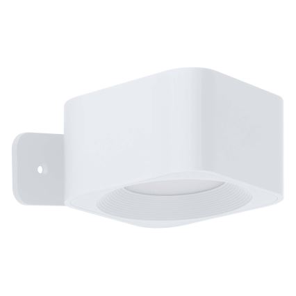 Eglo - Lampă de perete LED reîncărcabilă, reglabilă, cu comenzi tactile, 5W/5V, 2700/4000/6500K, 2000 mAh, albă