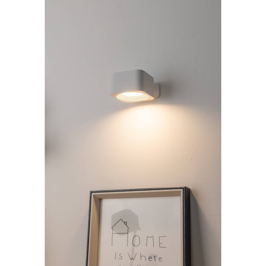 Eglo - Lampă de perete LED reîncărcabilă, reglabilă, cu comenzi tactile, 5W/5V, 2700/4000/6500K, 2000 mAh, albă