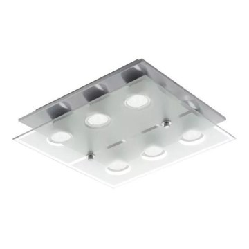 Eglo 75342 - Plafonieră LED dimabilă CABO-SD 6xGU10/5W/230V 34x34 cm crom mat