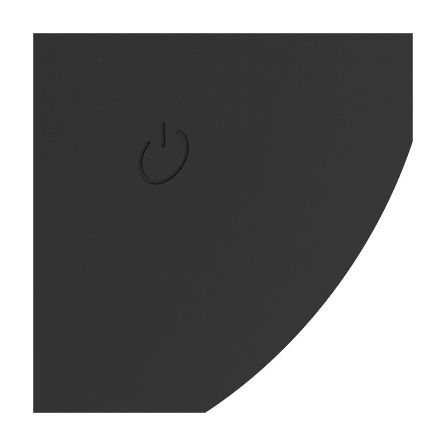 Eglo - Aplică de perete LED pentru exterior, reîncărcabilă, cu control tactil și intensitate reglabilă, 5W/5V, 2000 mAh, 3000/4000/6500K, IP44, neagră