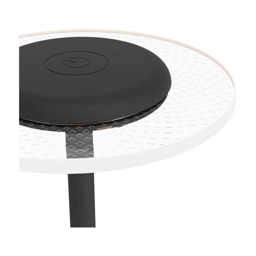 Eglo - Lampă de masă tactilă cu LED RGBW, reglabilă și reîncărcabilă, 5V, 2000 mAh, neagră