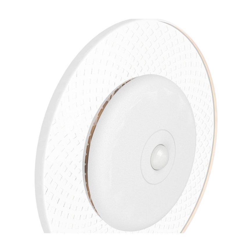 Eglo - Lampă de perete LED RGBW reîncărcabilă, reglabilă, cu senzor de mișcare și de amurg, 5V, 2000 mAh, alb + telecomandă