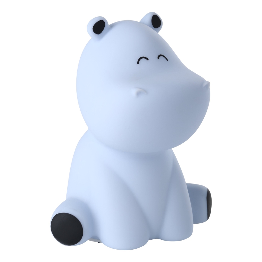 Eglo - LED RGBW lampă de noapte reîncărcabilă pentru copii, cu senzor tactil, LED/5W/5V 1200 mAh, hipopotam