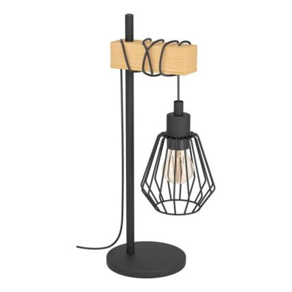 Eglo 780173 - Lampă de masă TABODI 1xE27/40W/230V pin/negru