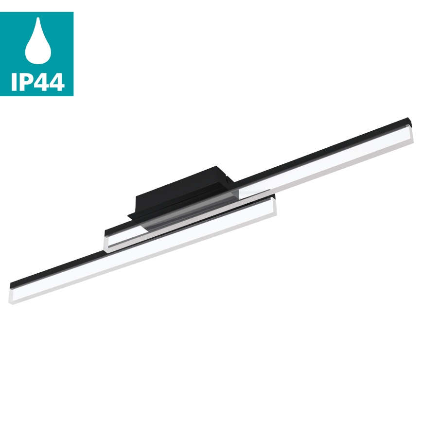 Eglo 780433 - Plafonieră LED pentru baie YANGUAS 2xLED/11W/230V 3000K IP44 neagră