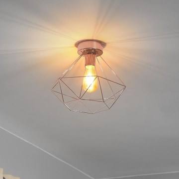 Eglo 79256 - Plafonieră BYRON 1xE27/60W/230V, cu finisaj cupru