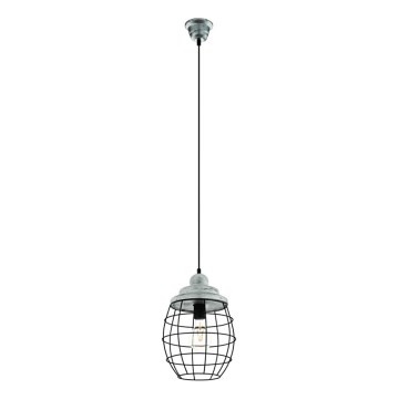 Eglo 79435 - Pendul BAMPTON pe cablu, 1xE27/60W/230V, gri/negru