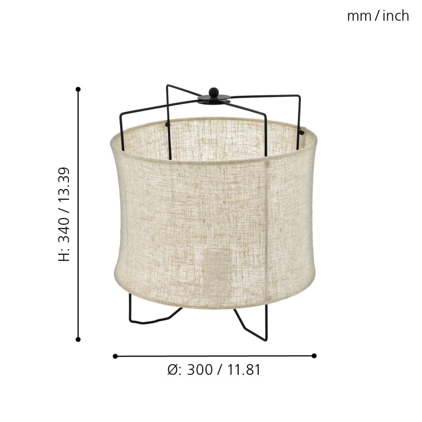 Eglo 79645 - Lampă de masă BRIDEKIRK 1xE27/40W/230V bej