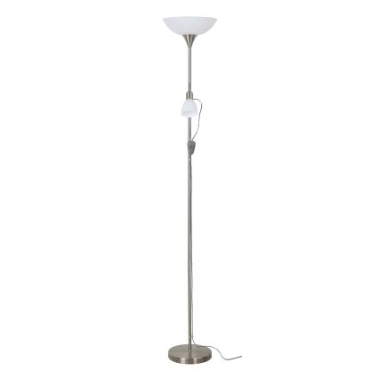 Lampadar EGLO 1xE27/60W + 1xE14/25W, crom mat