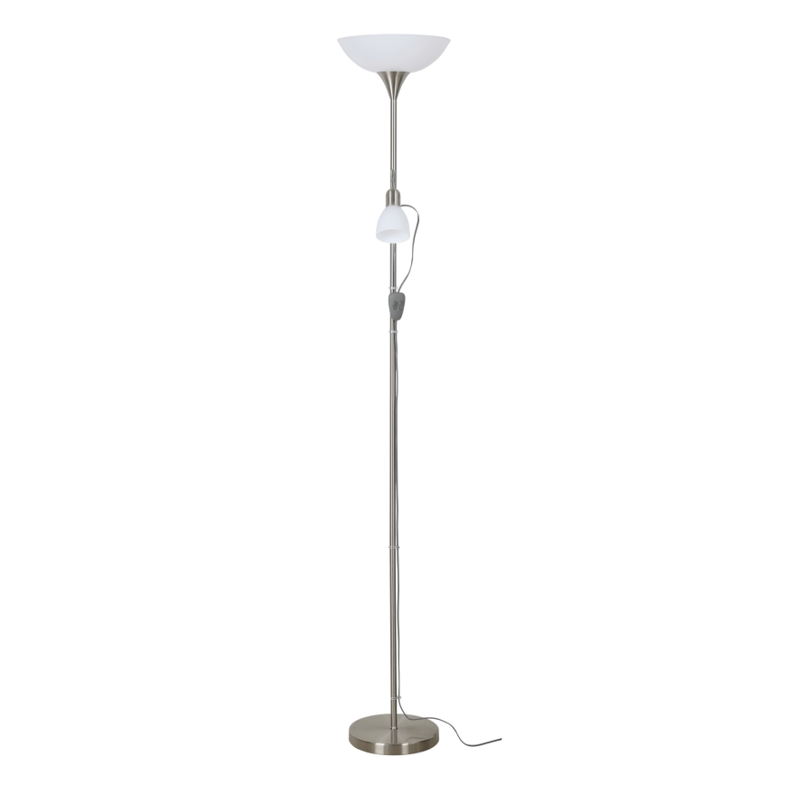 Lampadar EGLO 1xE27/60W + 1xE14/25W, crom mat