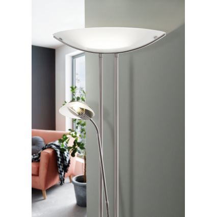Lampă de podea dimabilă EGLO BAYA 1xR7s/230W+1xG9/33W, crom mat