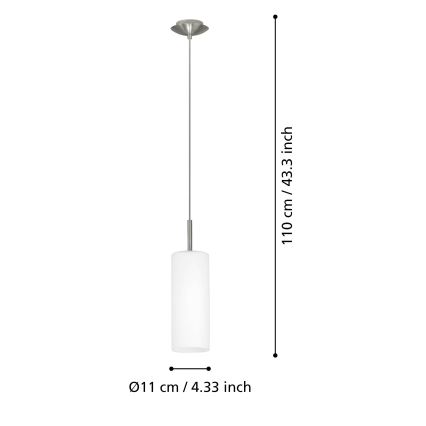 Eglo - Lustra cu cablu 1xE27/60W 