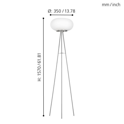 Eglo - Lampadar OPTICA 2xE27/60W