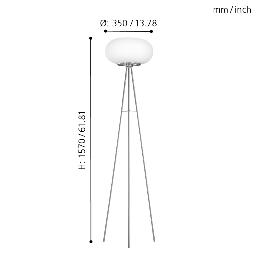 Eglo - Lampadar OPTICA 2xE27/60W