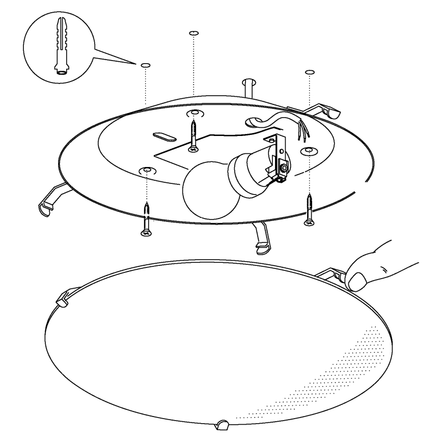 Eglo - Corp de iluminat perete E27/60W/230V