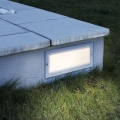 EGLO 88008 - Corp de iluminat încastrat pentru exterior ZIMBA, 1x E27/60W, argintiu/alb, IP44