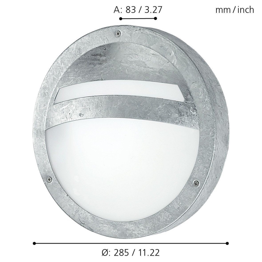 Eglo 88119 - Aplica de perete pentru exterior SEVILLA 1xE27/15W/230V IP44