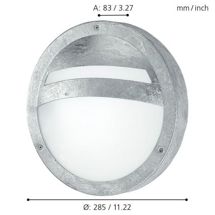 Eglo - Corp de iluminat perete exterior 1xE27/15W/230V