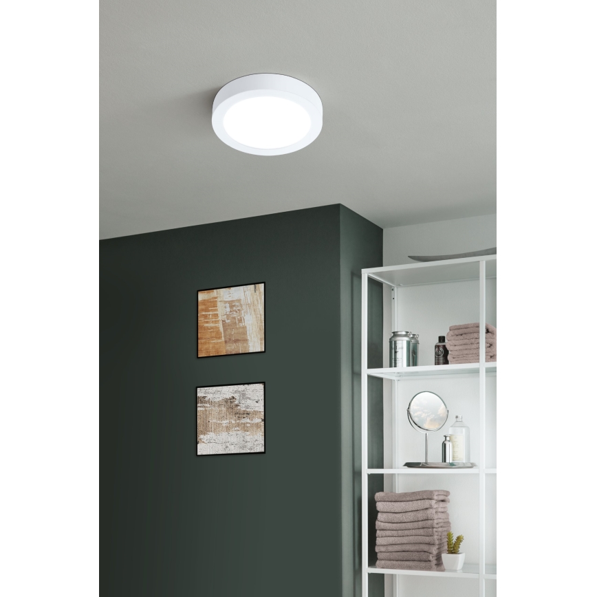 Eglo - Plafonieră LED dimabilă pentru baie, 16,5 W, 230 V, 2700–6500 K, IP44, ZigBee, diam. 21 cm