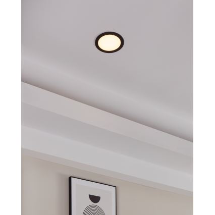 Eglo - Spot LED încastrat reglabil pentru baie, 10,5 W, 230 V, 2700–6500 K, IP44, ZigBee, Ø 16,5 cm