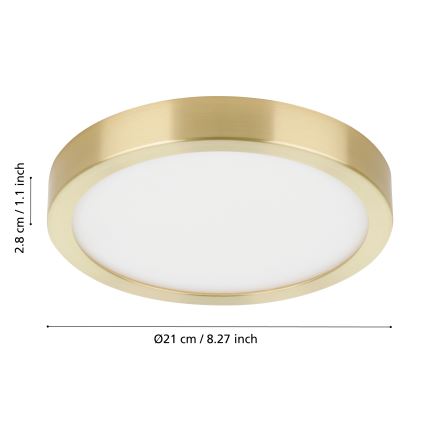 Eglo - Plafonieră LED, 17 W, 230 V, Ø 21 cm