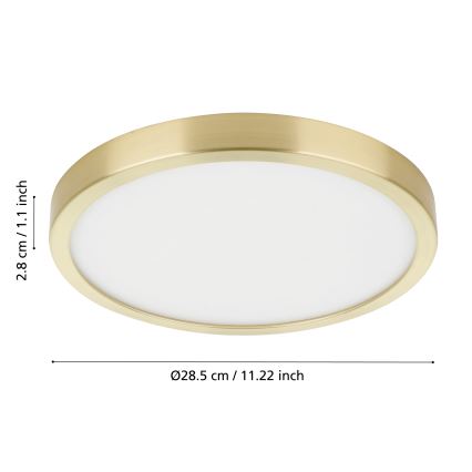 Eglo - Plafonieră LED, 20,5 W, 230 V, Ø 28,5 cm