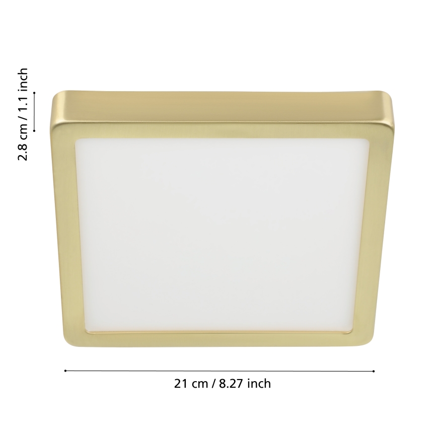 Eglo - Plafonieră LED, 17 W, 230 V, 21 x 21 cm